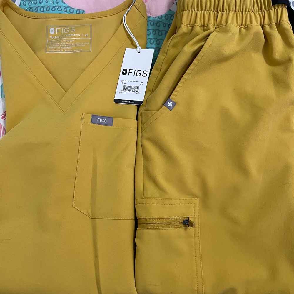 Figs scrubs set women Light Gold XS/XSP